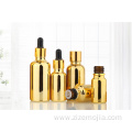 Electroplated Gold Essential Oil Dropper Bottle 30ml